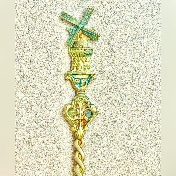 Vintage  Dutch Cake Slice Utensil Amsterdam Windmill GREAT GIFT ALERT - Picture 6 of 9